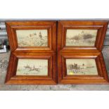 A QUANTITY OF ASSORTED PRINTS TO INCLUDE A SET OF FOUR FRAMED AND GLAZED HUNTING SCENE PRINTS