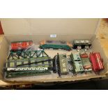 A QUANTITY OF MODEL RAILWAY TO INC TRIANG, HORNBY SHELL MOTOR SPIRIT TANKER ETC