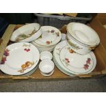 A TRAY OF ROYAL WORCESTER EVESHAM DINNERWARE