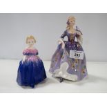 A ROYAL DOULTON FIGURINE REBECCA HN2839 TOGETHER WITH MARIE HN1730 (2)