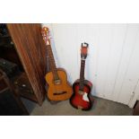 TWO ACOUSTIC GUITARS - AS FOUND