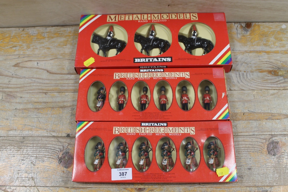 THREE BOXED SETS OF BRITAINS HAND PAINTED METAL MODELS