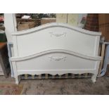 A MODERN CREAM SUPER KING SIZE BEDFRAME W - 161.5 cm L -220 cm Approx.