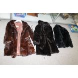 A QUANTITY OF FUR COATS, JACKET ETC TO INCLUDE A FAUX EXAMPLE (3)