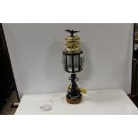 A VINTAGE TABLE LAMP WITH EAGLE FINIAL