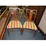 A PAIR OF OAK BEDROOM CHAIRS