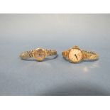 A LADIES 9CT GOLD EXCALIBER WRISTWATCH TOGETHER WITH ANOTHER WRISTWATCH (2)