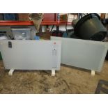 TWO GLASS PANEL HEATERS