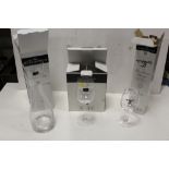 THREE BOXED DARTINGTON CRYSTAL GLASSWARE ITEMS TO INCLUDE A DECANTER AND WINE GLASSES