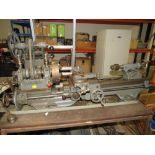 A MYFORD BENCH TOP METALWORKING LATHE WITH SWARF TRAY