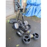 A POWAKADDY FWS ELECTRIC GOLF TROLLEY