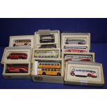 A COLLECTION OF 10 BOXED CORGI BUSES TO INCLUDE HARDING,br.