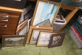 A QUANTITY OF ASSORTED PICTURES AND PRINTS