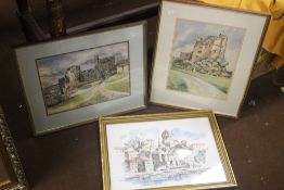 THREE FRAMED MODERN PRINTS