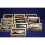 A COLLECTION OF 10 BOXED CORGI BUSES TO INCLUDE DAMLER