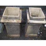 A PAIR OF CHIMNEY POTS