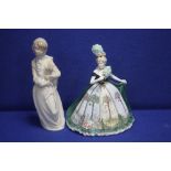 A COALPORT FOUR SEASONS FIGURINE "THE MILLENIUM BALL" LIMITED EDITION 21/2500 TOGETHER WITH A