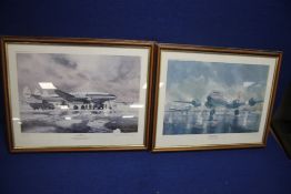 TWO FRAMED AND GLAZED LIMITED EDITION KENNETH MCDONOGH TITLED ,RETURNING HOME, AND ,CONNIE,