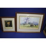 TWO FRAMED AND GLAZED DAVID SHEPHERD PRINTS RHINO, REVERIE AND A DORMOUSE