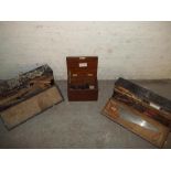 TWO CARPENTERS TOOL CHESTS AND CONTENTS TOGETHER WITH AN EXTR A STORAGE BOX AND CONTENTS