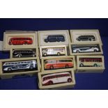 A COLLECTION OF 10 BOXED CORGI BUSES TO INCLUDE A LEYLAND TIGER,br.