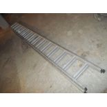 AN ALUMINUM DOUBLE LADDER