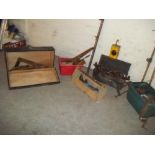 A LARGE SELECTION OF TOOLS WITH 2 CARPENTERS TOOL BOXES AND CONTENTS