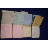 FOUR ALBUMS OF AUTOGRAPHS RELATING TO CRICKET PLAYERS TO INCLUDE PAKISTAN 1954 SOMERSET, SURREY,