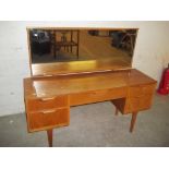 A RETRO TEAK DRESSING TABLE