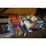 A LARGE QUANTITY OF BOOKS TO INCLUDE COFFEE TABLE TYPES (TRAY NOT INCLUDED)