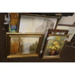 A QUANTITY OF ASSORTED PICTURES TO INCLUDE OILS