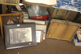 A QUANTITY OF ASSORTED PRINTS, FRAMES ETC