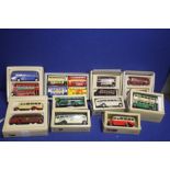 A COLLECTION OF 10 BOXED CORGI BUSES TO INCLUDE ROUTE MASTERS,br.