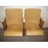 A PAIR OF FRENCH CINEMA SEATS