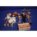 A QUANTITY OF PELHAM PUPPETS AND OTHER VINTAGE TOYS