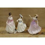 THREE ROYAL DOULTON FIGURINES CONSISTING OF BETH, GOOD COMPANION AND MARGARET
