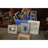 A COLLECTION OF MOSTLY FRAMED BLACK AND WHITE PHOTOGRAPHS RELATING TO LALAGE J BOWN