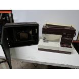 A PFAFF TIPMATIC 119 SEWING MACHINE AND A VINTAGE TAYLOR BIRD SEWING MACHINE