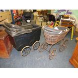 TWO VICTORIAN STYLE CHILDS PRAMS A/F