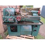 COLCHESTER STUDENT LATHE COMPLETE WITH HEADSTOCK 40" BED, COMPLETE WITH VARIOUS ACCESSORIES AND A