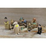 A QUANTITY OF FIGURINES TO INC GOEBEL, DOULTON STIGGINS AND A SYLVAC ? PENGUIN