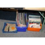 A QUANTITY OF LPS AND 7" SINGLE RECORDS