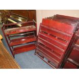 A SET OF TEN FOLDING THREE TIER BOOKCASES ( IDEAL FOR ANTIQUE FAIRS )