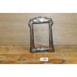 A HALLMARKED SILVER PICTURE FRAME A/F