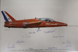A SIGNED RED ARROWS PRINT TOGETHER WITH TWO OTHERS