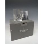 A BOXED SET OF FOUR WATERFORD CRYSTAL NOCTURNE PATTERN GLASS TUMBLERS