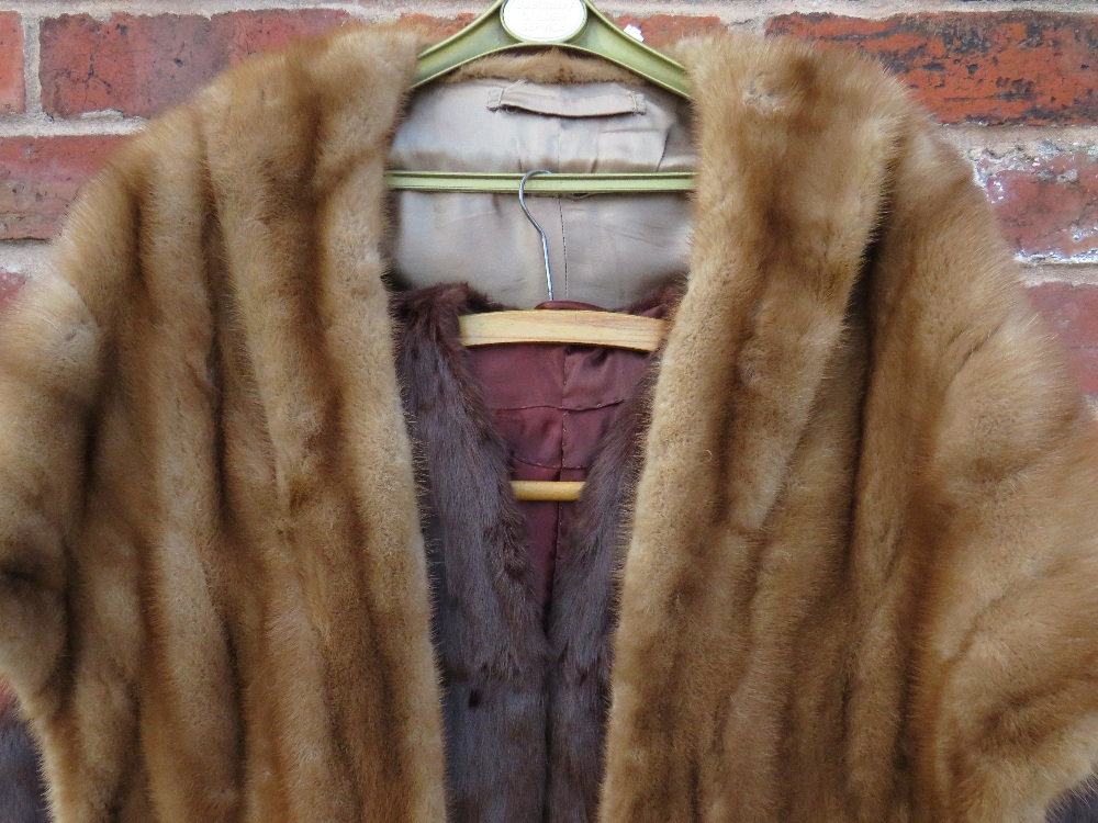 A DAWN MINK FUR STOLE, fully lined, together with a vintage ermine type fur cape (2)Condition