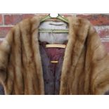 A DAWN MINK FUR STOLE, fully lined, together with a vintage ermine type fur cape (2)Condition