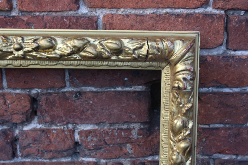 A LATE 18TH / EARLY 19TH CENTURY DECORATIVE GOLD FRAME WITH FRUIT DESIGN, frame W 7.5 cm, rebate - Image 2 of 6