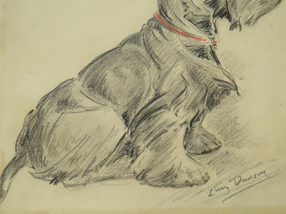 L. DAWSON (XX). British school study of a Scottie dog, signed lower right, pencil on paper, - Image 3 of 4